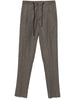 Lardini Men's Brown Trousers with Houndstooth Pattern 1