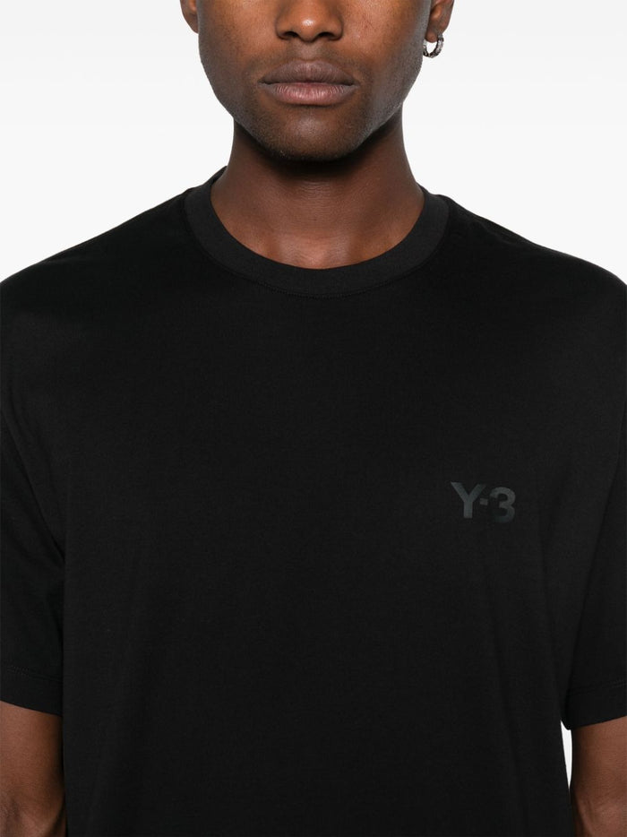 Y-3 T-shirt Nero Uomo Stampa Logo in Tono 4