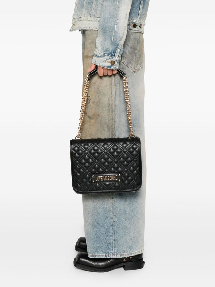 Love Moschino Donna Borsa Nero Placca Logo 2