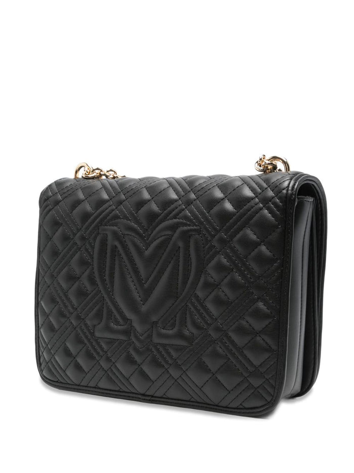 Love Moschino Donna Borsa Nero Placca Logo 5