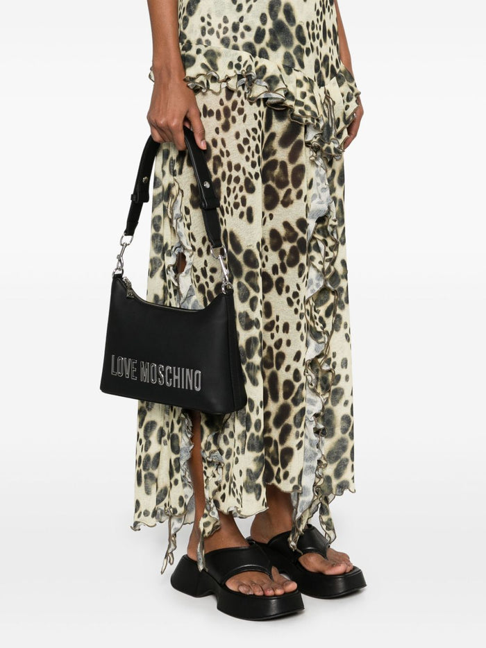 Love Moschino Donna Borsa Nero Placca Logo 2