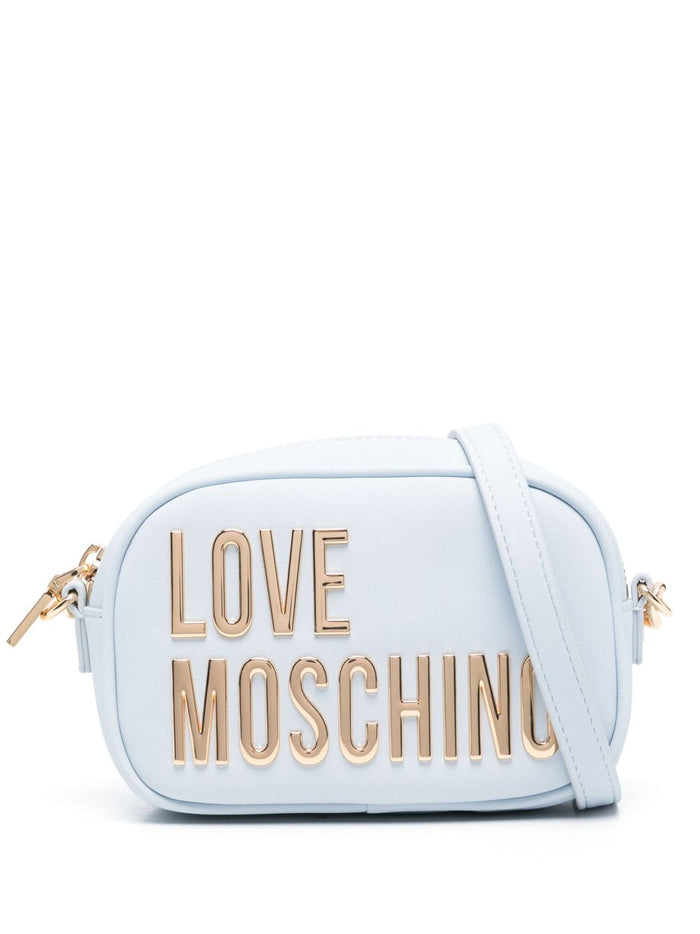 Love Moschino Donna Borsa Azzurro Logo Dorato 1