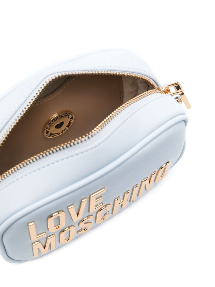 Love Moschino Donna Borsa Azzurro Logo Dorato 3