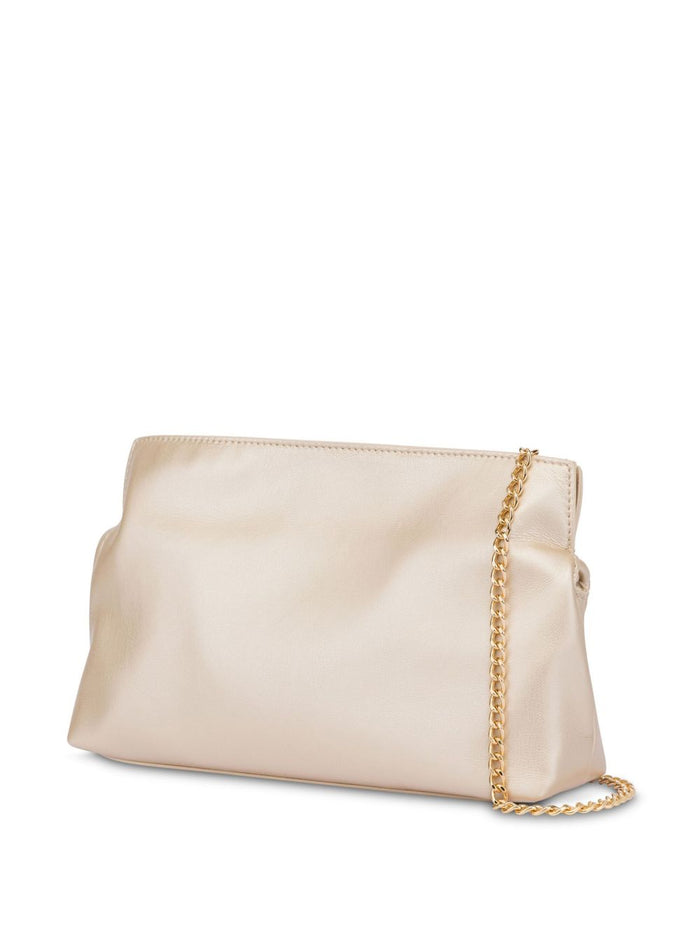 Love Moschino Hearts Donna Borsa Beige Effetto Metallizzato 3