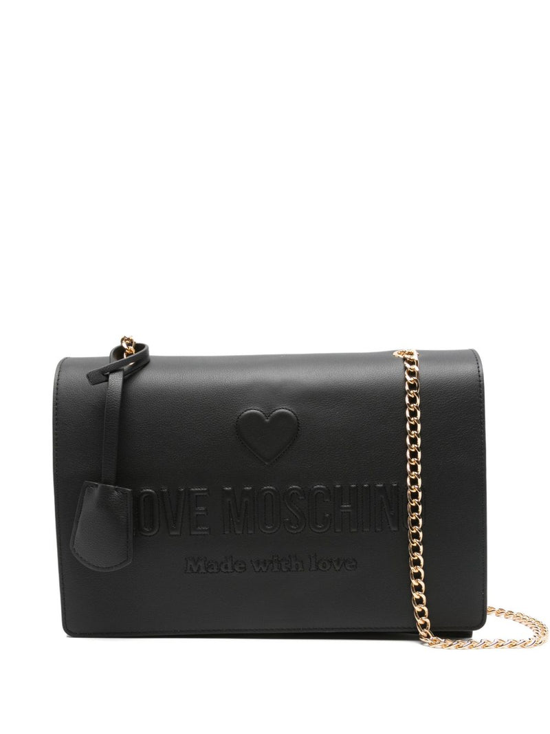 Borsa Love Moschino In Pelle Verniciata Nero - Design Chic E Minimalista - Foto 11