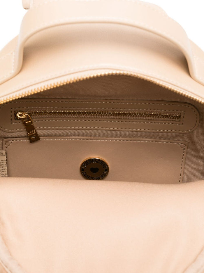 Love Moschino Donna Zaino Beige Logo Lettering 3