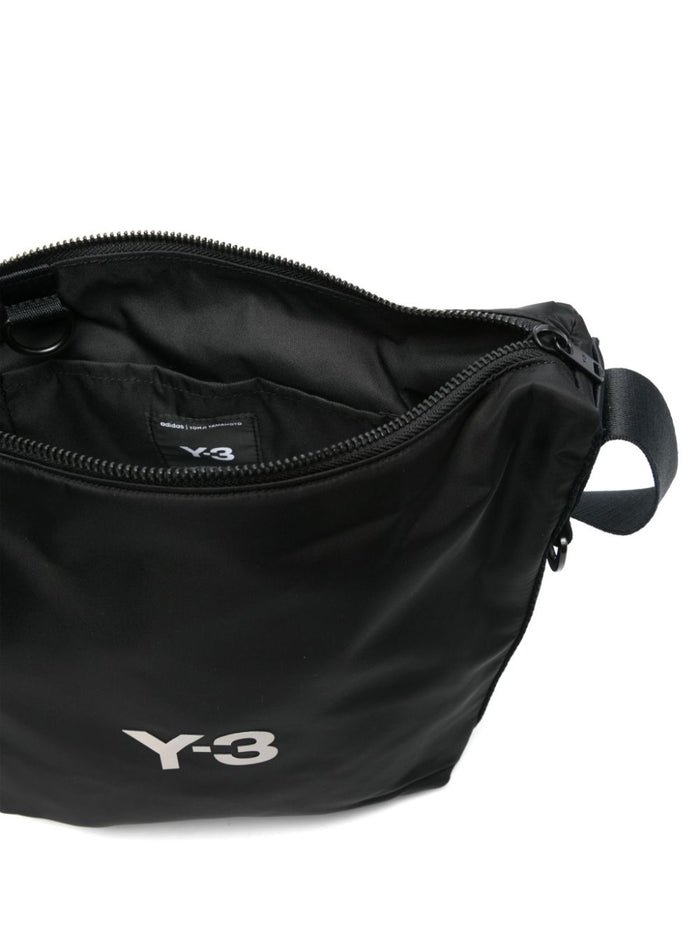 Y-3 Borsa Nero Uomo Stampa Logo 2