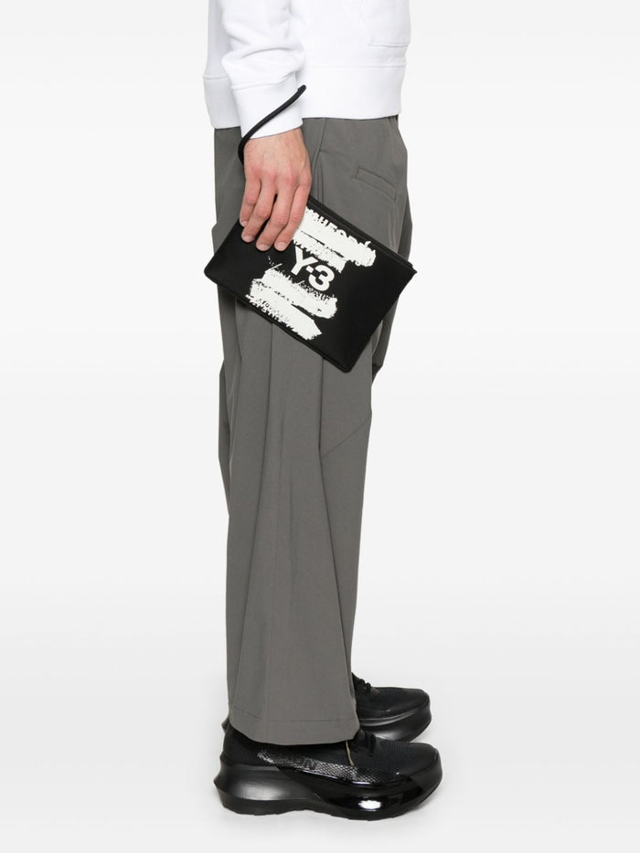 Y-3 Pochette Nero Uomo Effetto Pennellate 5