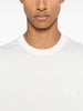 Y-3 T-shirt Bianco Uomo Stampa Logo in Tono 4