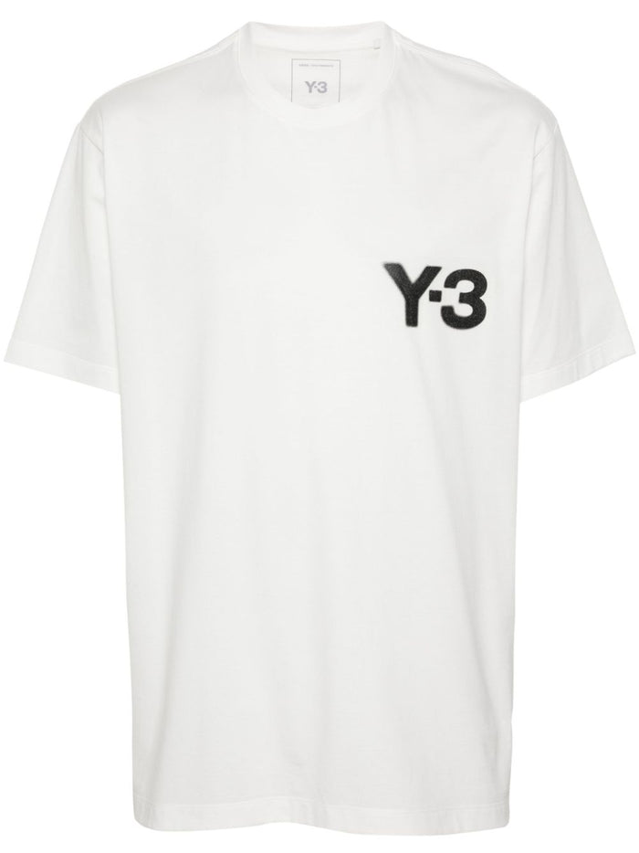 Y-3 T-shirt Bianco Uomo Stampa Logo 5