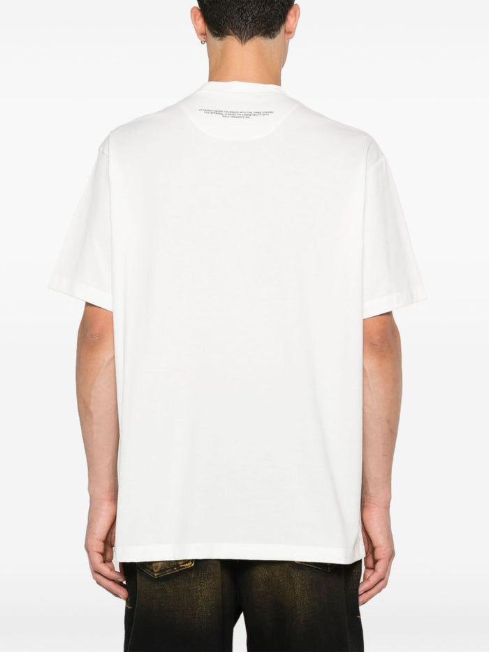 Y-3 T-shirt Bianco Uomo Stampa Logo 3