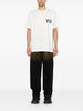 Y-3 T-shirt Bianco Uomo Stampa Logo 1