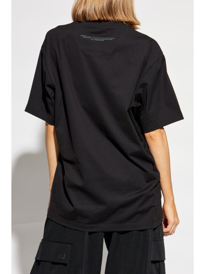 Y-3 T-shirt Nero Uomo Stampa Logo Sfumato 5