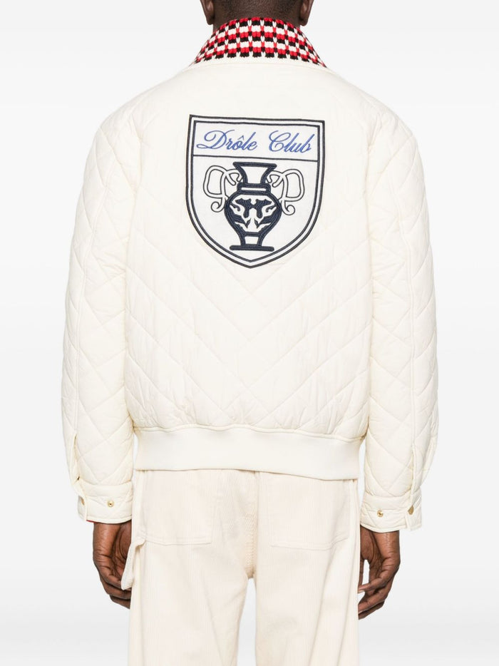 Drole De Monsieur Herrenjacke weiß mit Rennkragen 3