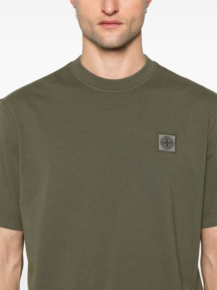 Stone Island Uomo T-shirt Verde Girocollo 2