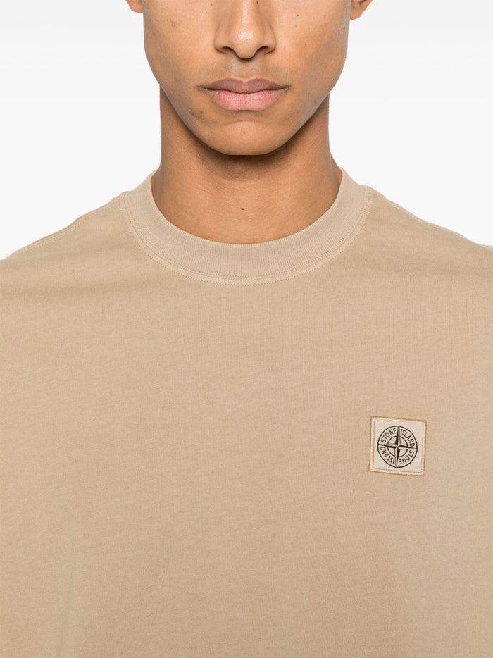 Stone Island Uomo T-shirt Marrone Girocollo 3