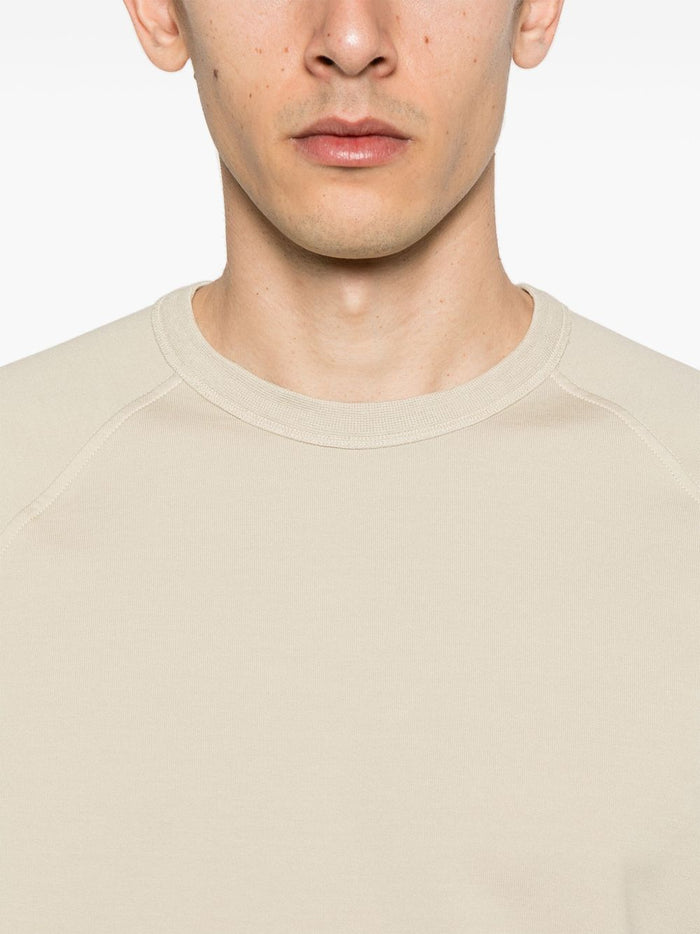 Stone Island Uomo Felpa Beige Applicazione Logo in Tono 4