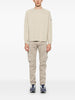 Stone Island Uomo Felpa Beige Applicazione Logo in Tono 2