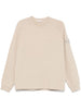 Stone Island Uomo Felpa Beige Applicazione Logo in Tono 5