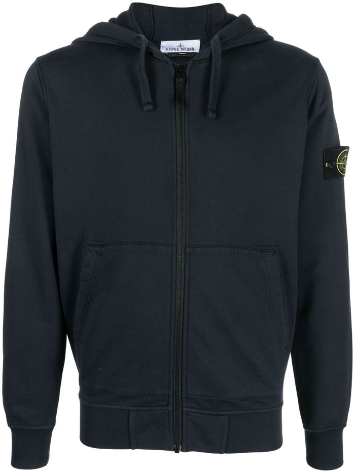 Stone Island Uomo Felpa Blu Cappuccio 5