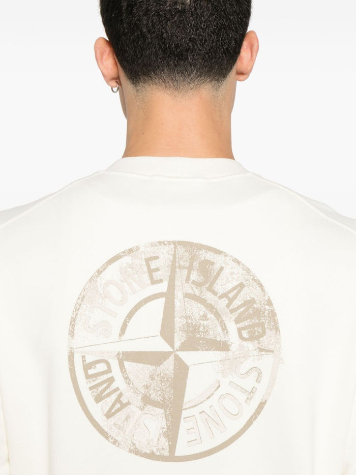 Stone Island Men's White Sweatshirt 4