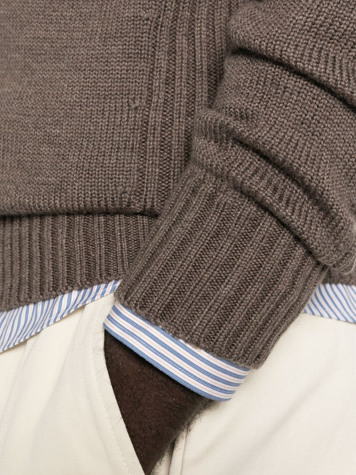 Kangra Maglia Marrone Uomo Girocollo 4