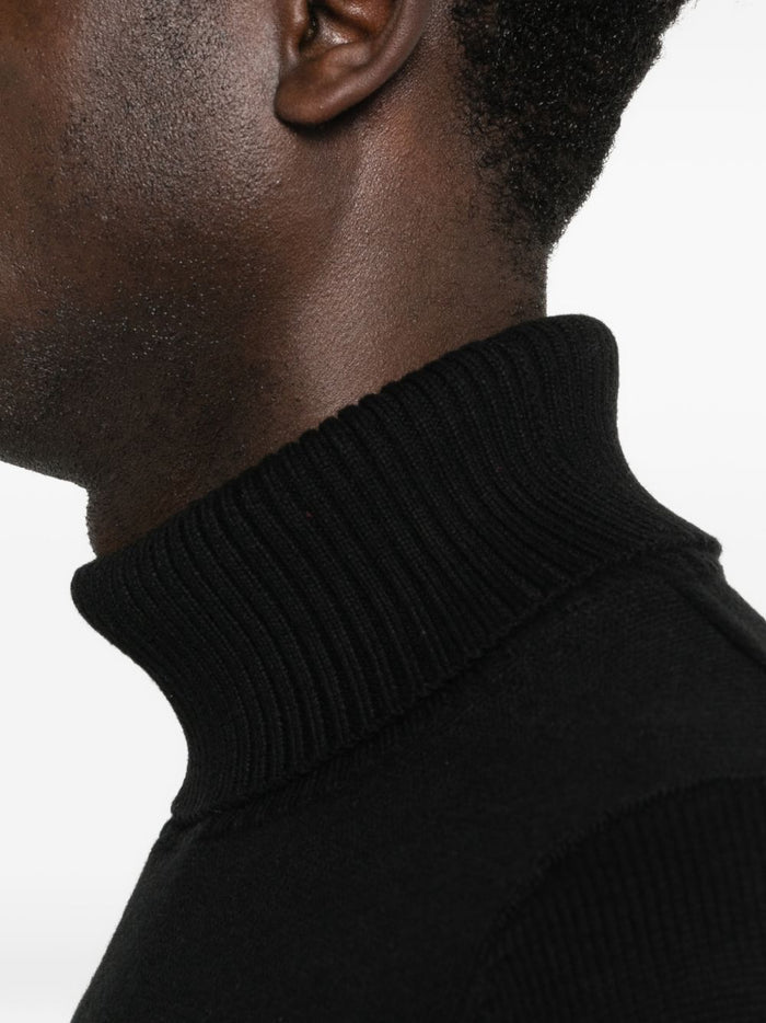 Kangra Maglia Nero Uomo Dolcevita 4