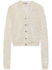 Ganni Cardigan Beige Donna con Bottoni 5