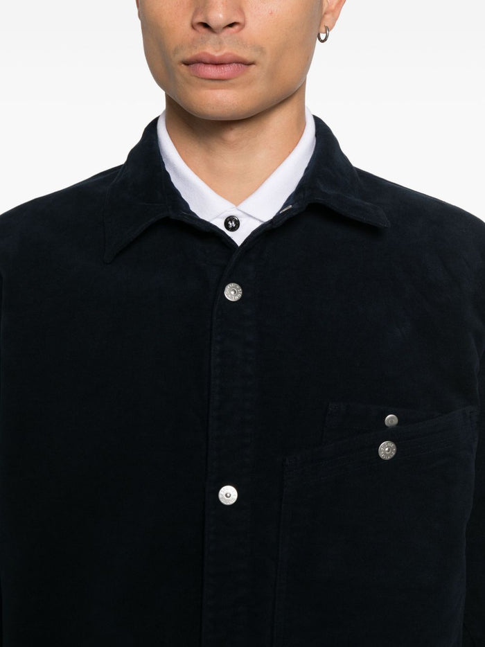 Stone Island Camicia Blu Uomo con Tasca 4