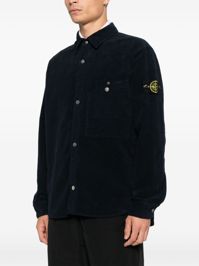 Stone Island Camicia Blu Uomo con Tasca 1