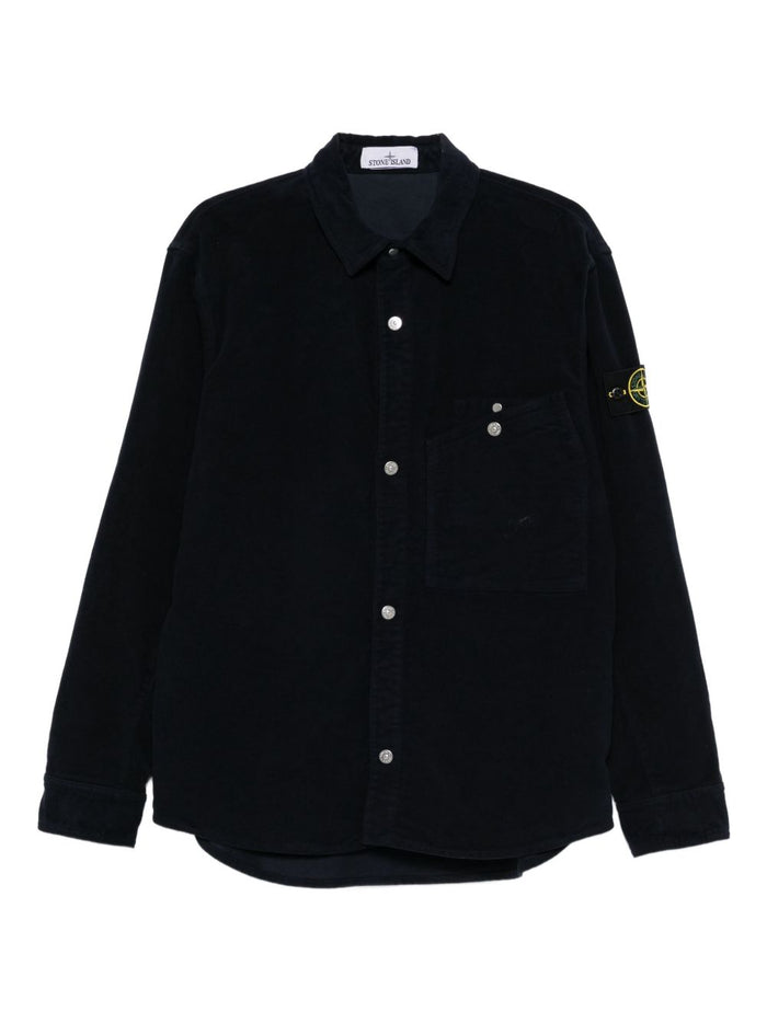 Stone Island Camicia Blu Uomo con Tasca 5