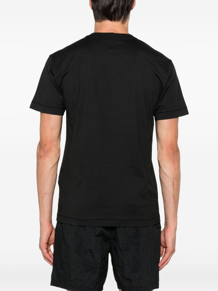 Stone Island Herren T-Shirt mit Logo-Patch in schwarz 2