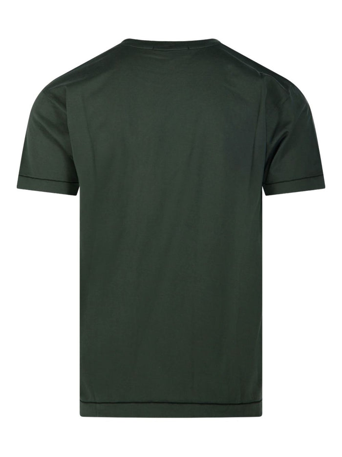 Stone Island Herren-T-Shirt mit Logo-Aufnäher in Grün 4