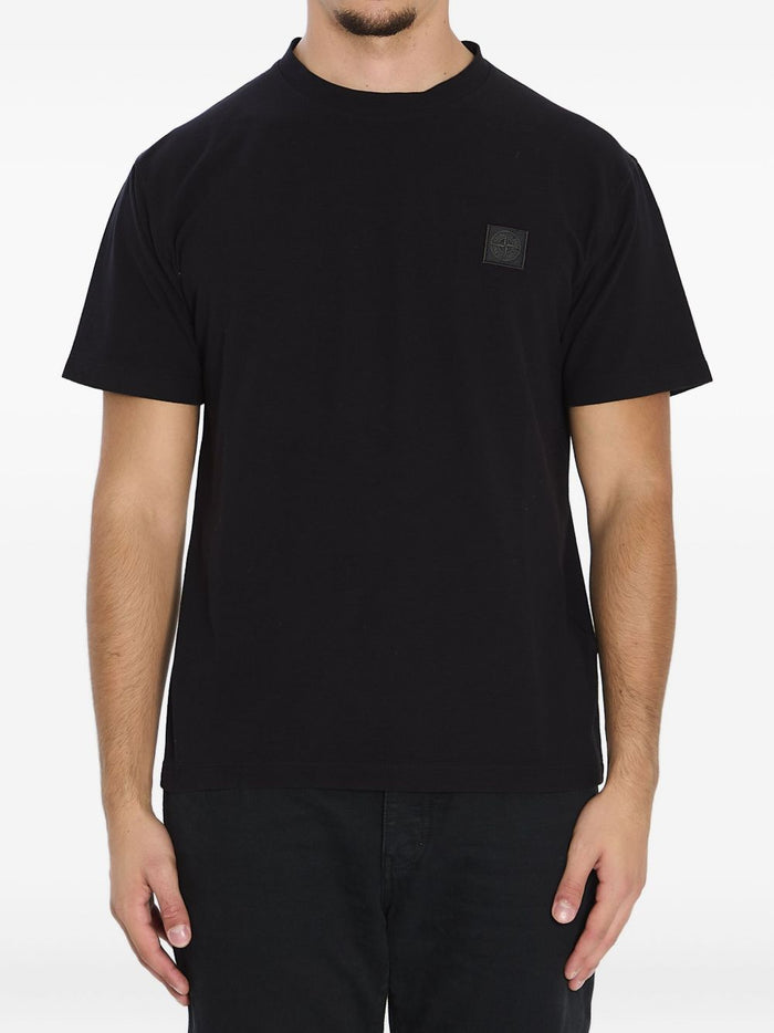Stone Island T-shirt Nero Uomo Patch Compass 1