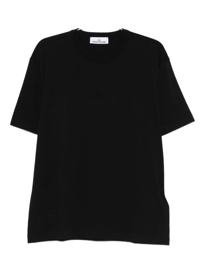 Stone Island T-shirt Nero Uomo Maniche Corte 1