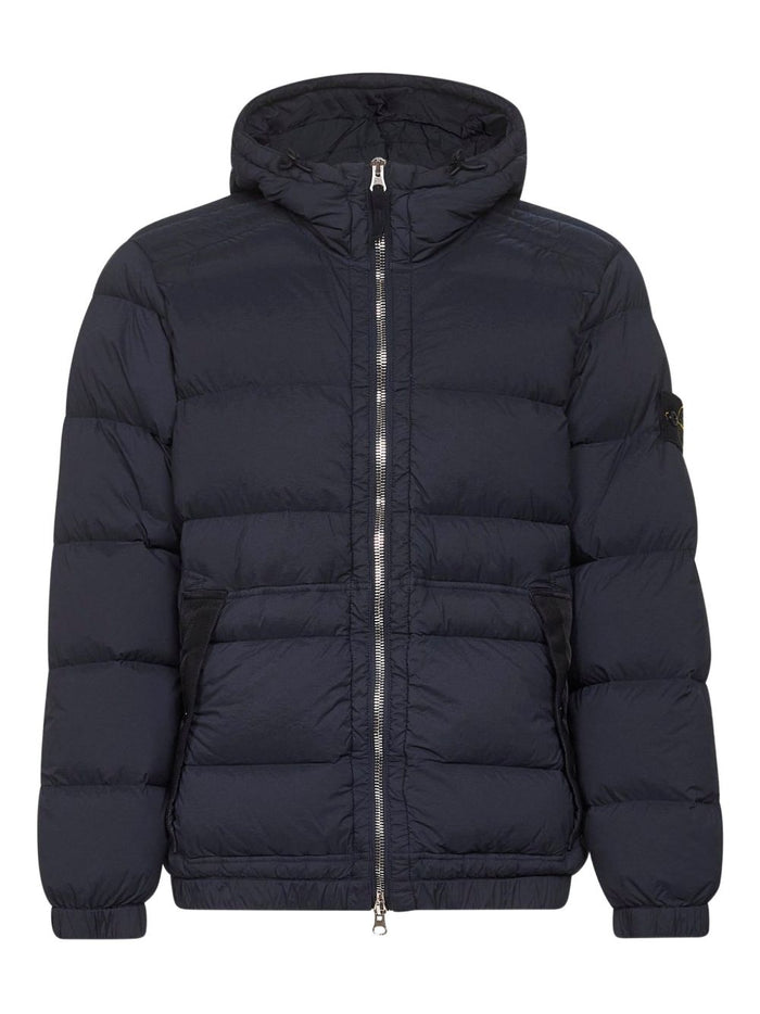 Stone Island Giacca Blu Uomo Imbottita con Cappuccio 1