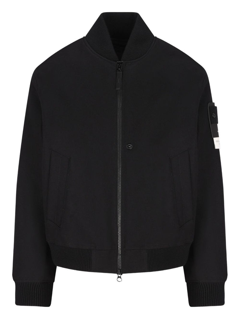 Stone Island Men s Black Bomber Jacket With Patch Logo Dipierro stone-island-men-s-black-bomber-jacket-with-patch-logo-dipierro