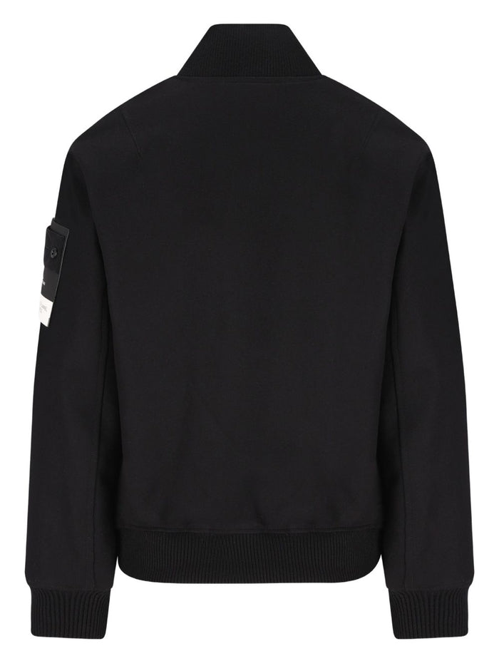 Stone Island – Schwarze Bomberjacke für Herren mit Logo-Aufnäher 2