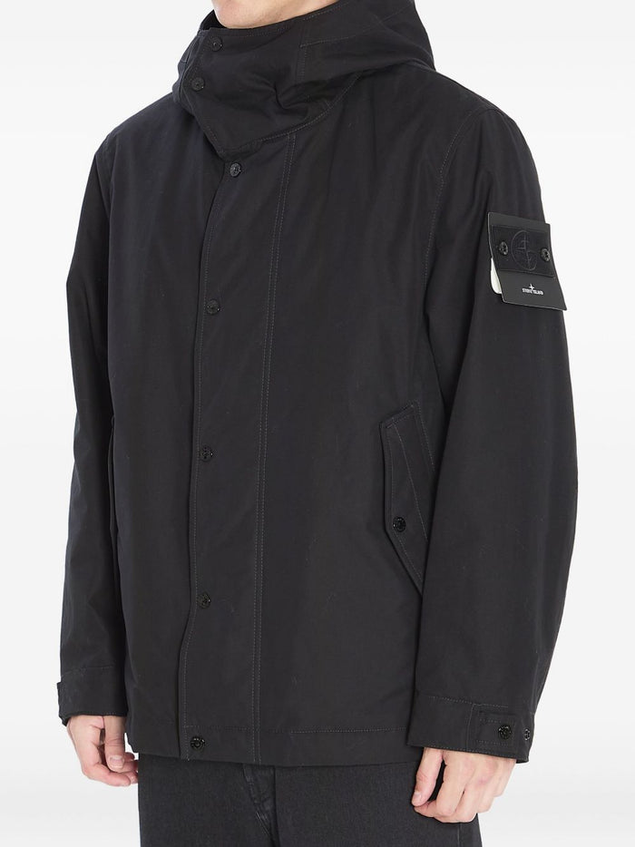 Stone island ghost piece parka herren schwarz