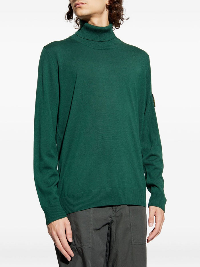 Stone Island Men's Green Turtleneck Sweater 1
