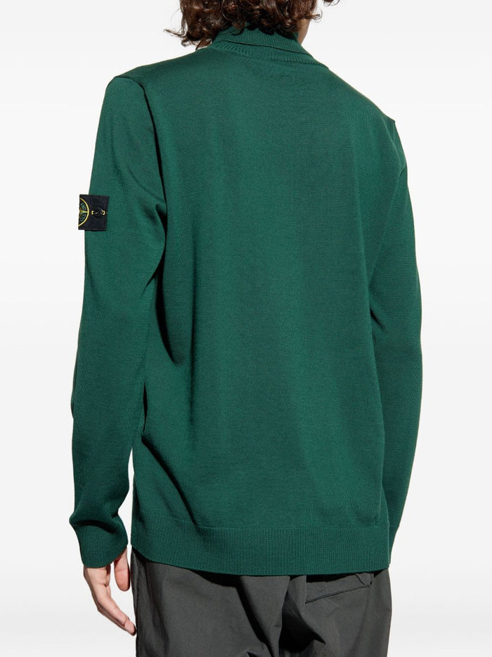 Stone Island Men's Green Turtleneck Sweater 3