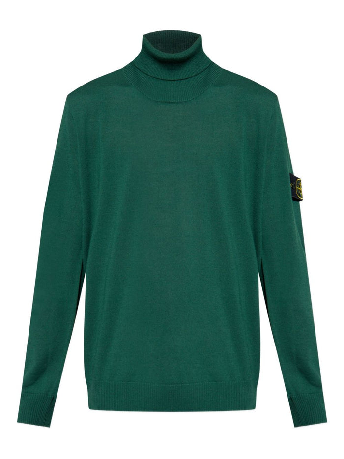 Stone Island Men's Green Turtleneck Sweater 5