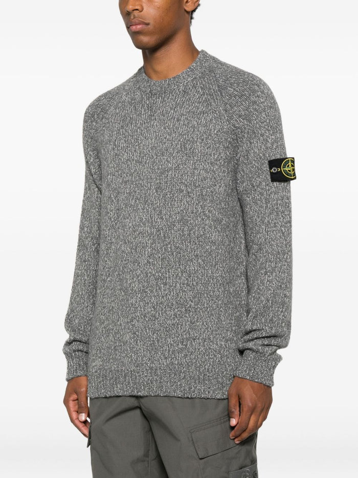 Stone Island Maglia Grigio Uomo Badge Logo 1