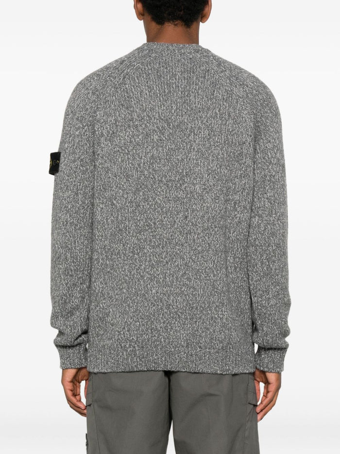 Stone Island Maglia Grigio Uomo Badge Logo 3