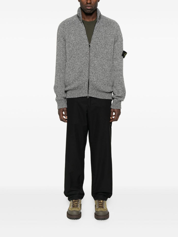 Stone Island Cardigan Grigio Uomo Chiusura Zip 1