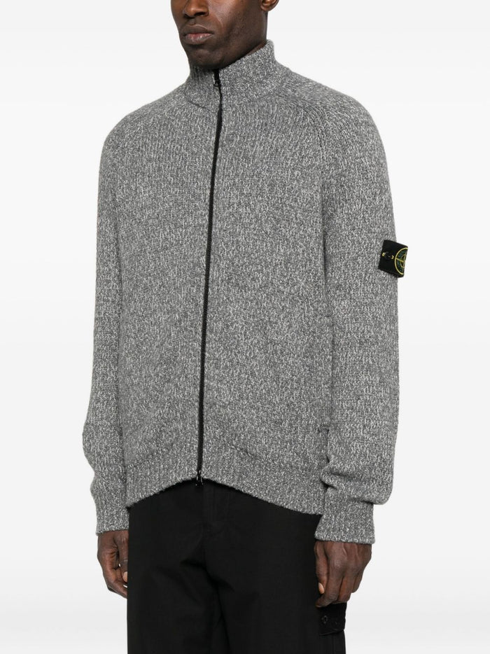 Stone Island Cardigan Grigio Uomo Chiusura Zip 2