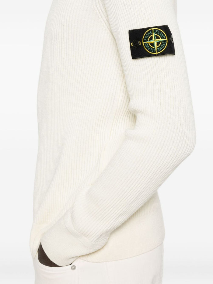 Stone Island Men's White Turtleneck Sweater 2