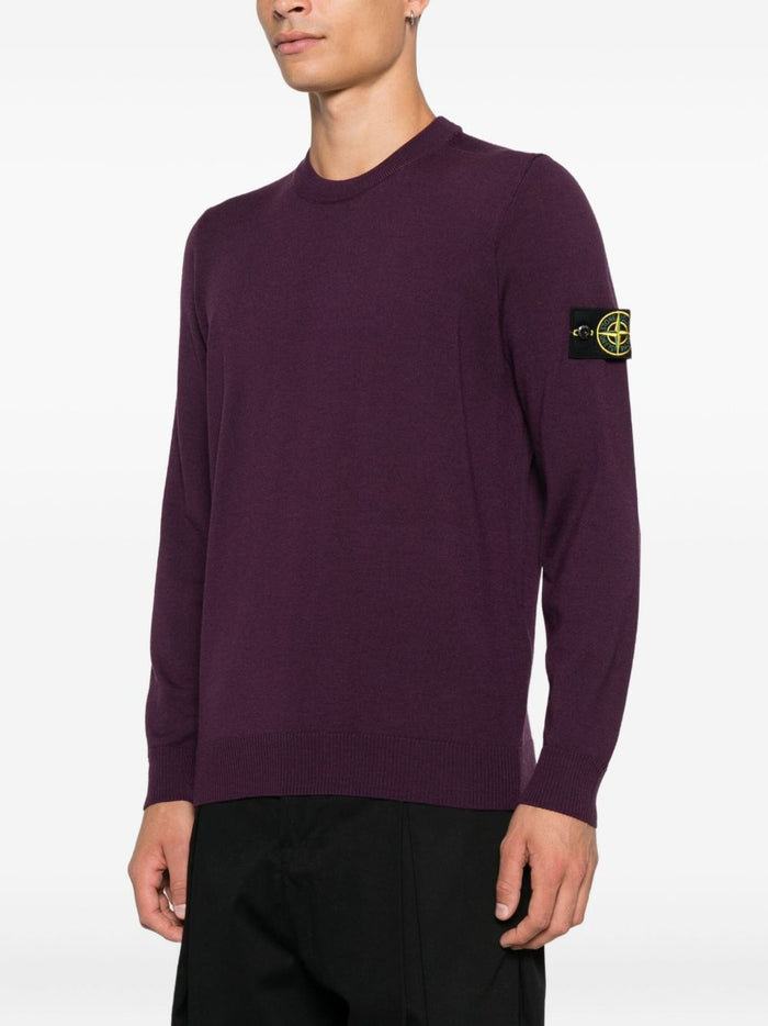 Stone Island Herren-Pullover mit Rundhalsausschnitt in Lila 1