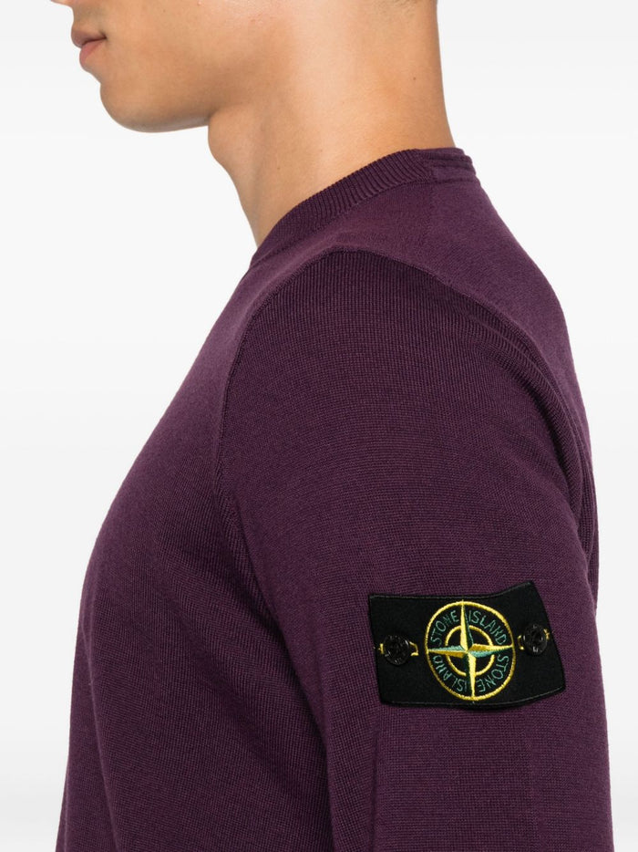 Stone Island Herren-Pullover mit Rundhalsausschnitt in Lila 4
