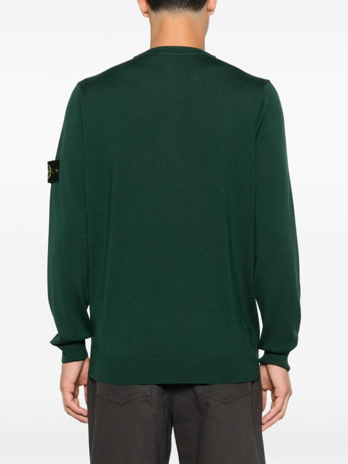 Stone Island Men's Green Crew Neck Sweater 4